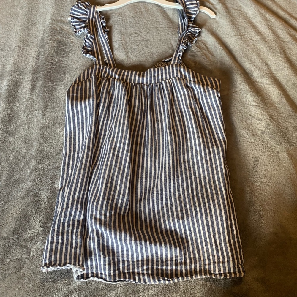 Old Navy blue and white striped top